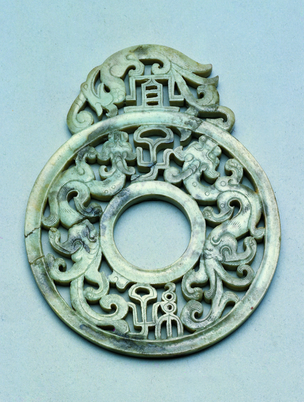 中国美術 玉壁 円形 飾(K-YC508) 中国古美術品 砡石 特大 福字龍鳳玉壁 玉石 怠る